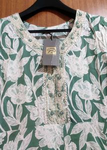 Cotton Gown And Duppatta New With Tag