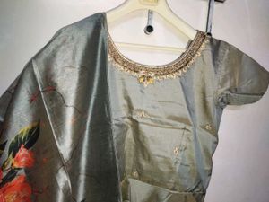 Elegant Gray Anarkali Suit Set