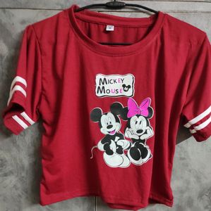 Mickey Mouse Crop Top For Girls