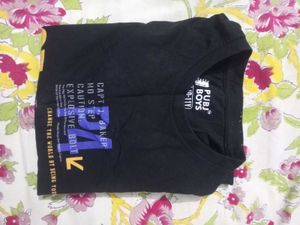 Black Graphic Print Tee