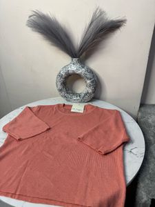 Ribbed Knit T-Shirt