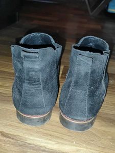 Black Suede Chelsea Boots