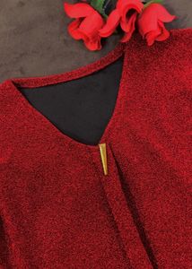 Red Puff Sleeve Top