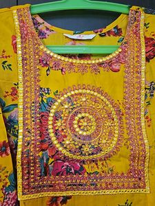 Yellow Floral Kurti