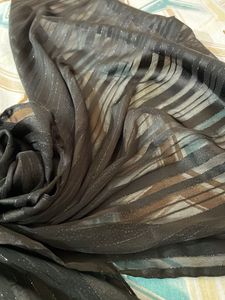 Black Shining Stripes Hijab