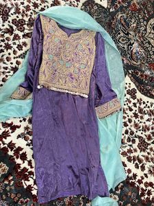 Pure Kashmiri Tilla Work Suit For 4500 Rupees Fix