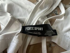 Victoria&#39;s Secret PINK White Sports Bralette