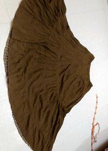 Boho Brown Striped Skirt