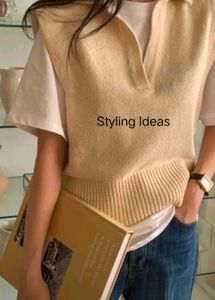 Korean V Neck Knitted Top (Made In Korea)