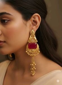 Elegant Gold-Tone Dangle Earrings