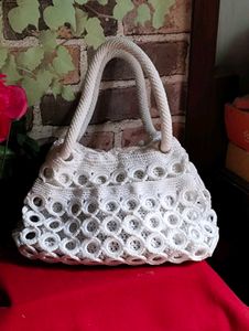 Crochet Handbag White Looks Awesome