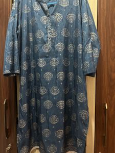 Avaasa Navy Blue Kurti Set XXL
