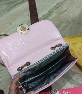 Pink Colour Sling Bag