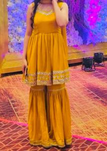 Yellow Sharara Suit