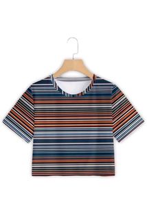 Striped Multicolour Crop Top