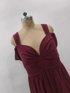 Elegant Maroon Maxi Dress