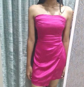 Pink Strapless Mini Dress