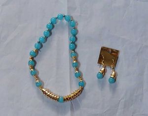 Sky Blue Pearl Jewellery Set