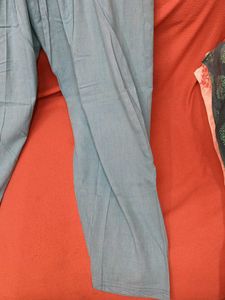 BrandNew SkyBlueStriped NiceEmbroidered KurtiSe