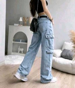 Light Wash Cargo Jeans