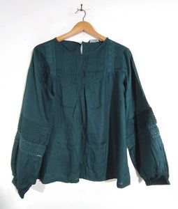 Emerald Green Lace Top