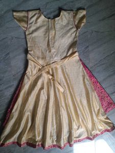 Elegant Pink &amp; Cream Dress