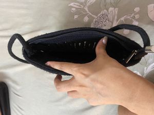 Black Knit Handbag