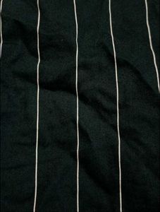 Dark green, white stripped shirt