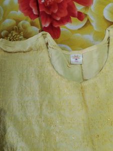 Yellow Embroidered Kurta