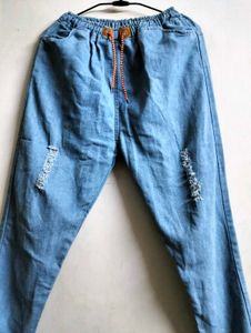 Distressed Light Wash Jeans