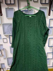 Green Kurti Pant Set