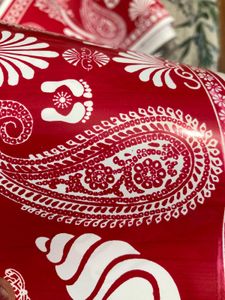 Red & White Uttarakhand Aipan Paper