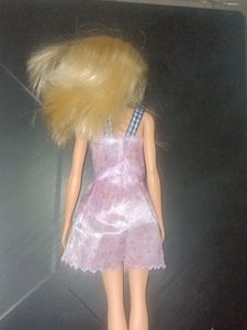 Blonde Barbie Doll in Pink Dress