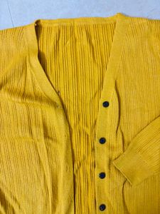 Yellow Knit Cardigan