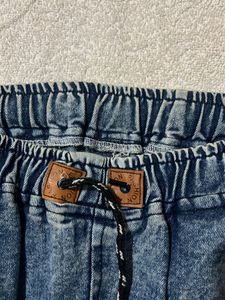Acid Wash Denim Joggers