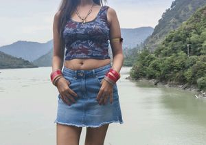 Combo Of Short Skirt & Crop Top