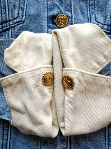 QIE GAO Women&#39;s Vintage Blue Denim Jacket