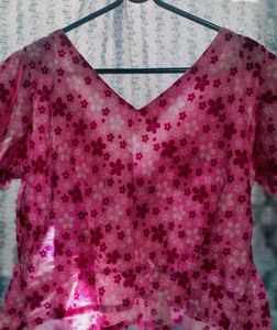 Baby Pink Floral Top Perfect For Summer