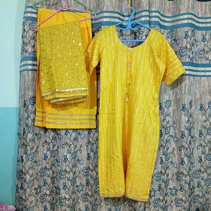 Beautiful Yellow Top With. Chanderi Lining