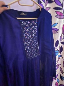 Pink Embroidered Anarkali Kurta