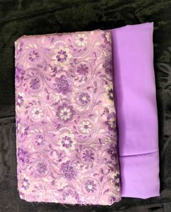 Very Pretty Lilac Coloured Dress Material