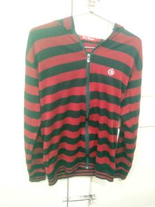 Striped Zip-Up Hoodie