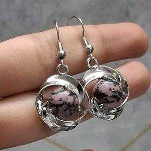 Rhodonite Stone Earrings