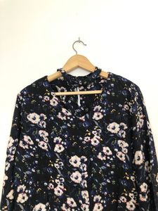 Black Printed Top