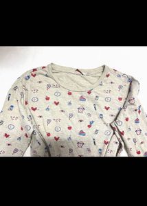 Girls&#39; Long Sleeve Floral Top🩵✨
