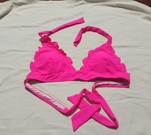Hot Pink Scalloped Bikini Top