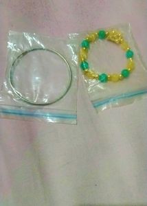 Beaded Bracelet with Flower Charm
