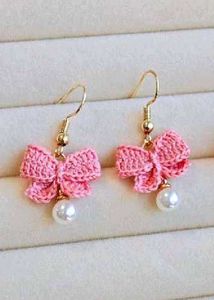 Bowknot Pearl Earrings