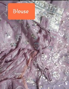 Beautiful Pink  Net Saree