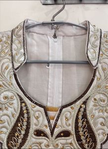 Embroidered White Kurti